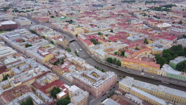 Russland-Sommer-Tag-Sankt-Petersburg-Stadtbild-aerial-Panorama-4k