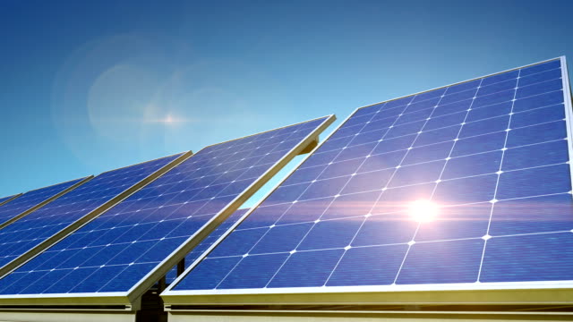 Grüne-Stromerzeugung-durch-Sonnenkollektoren.-Schleife