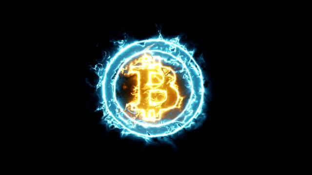 the-animation-of-sign-of-the-money-bitcoin,-bright-energy-aura