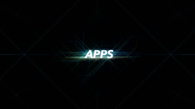 Digitale-Leitungen-Tech-Wort---APPS