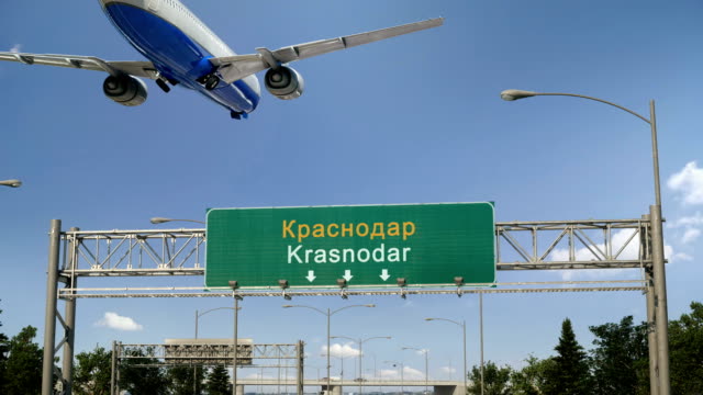 Flugzeug-Landung-Krasnodar