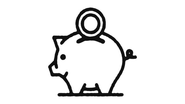Piggy-Bank-Icon-Animation-Footage-&-Alpha-Channel