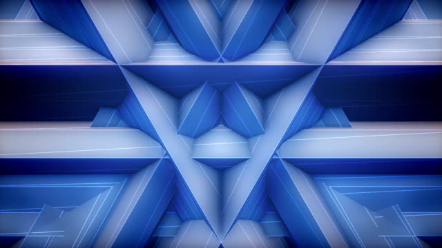 Blaue-Dreieck-Muster-Schleife-video,-Bühne-Schleife-Hintergrundfilm