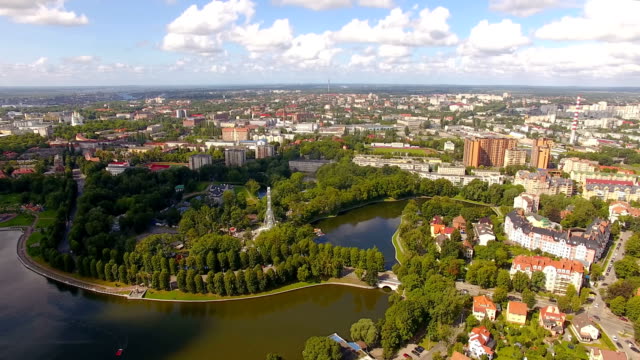 Aerial:-Upper-Lake-of-Kaliningrad-in-summer