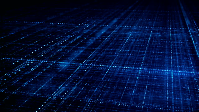 Dolly-shot-of-blue-multilayered-grid-seamless-loop-animation