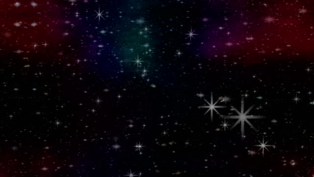 Kosmos-Animation-mit-bunten-Nebel-und-fliegenden-Sterne.-Weltraum-mit-Meteoriten.-Animierte-Fantasie-abstrakten-Raum