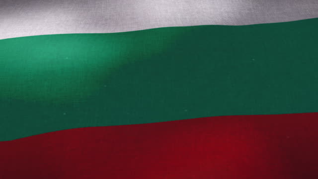 Nationalflagge-Bulgarien---winken