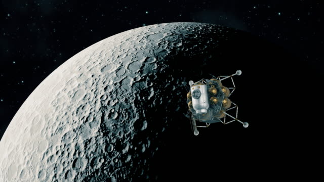 Lunar-Lander-Flying-To-The-Moon.-4K.