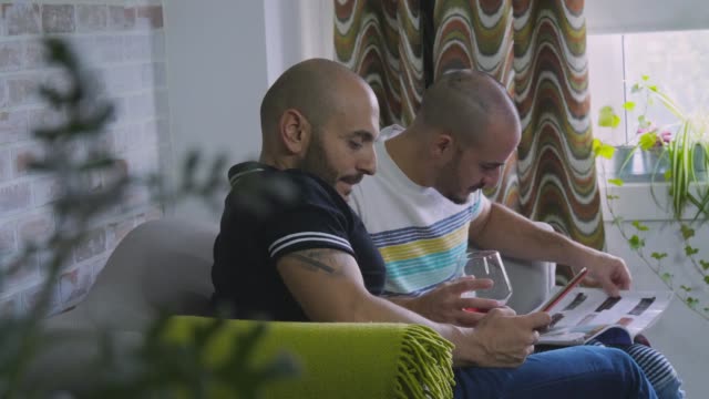 Gay-couple-hanging-at-home