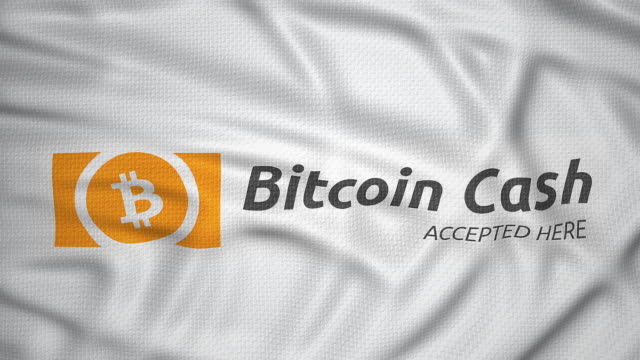 Bitcoin-Cash-Flagge-Kryptowährung-Animation