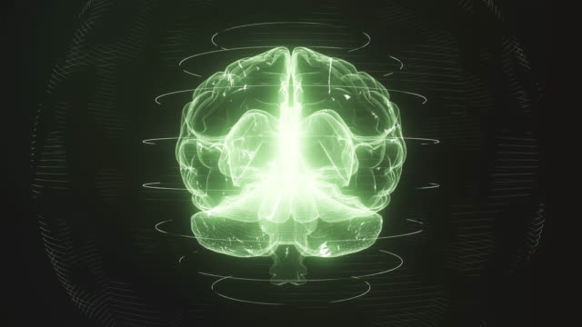 Futuristic-green-digital-brain-seamless-loop.-Neurons-firing-in-MRI-scan