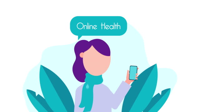 Kranke-Frau-mit-Smartphone-mit-Telemedizin-App