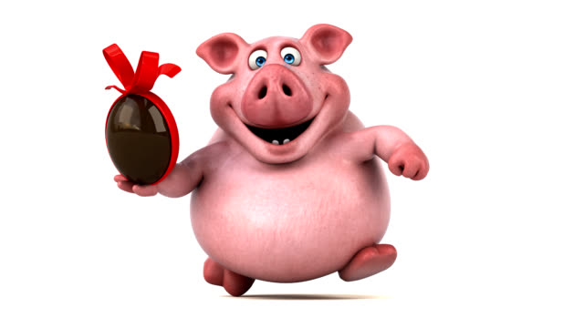 Lustige-Schweine-laufen---3D-Animation