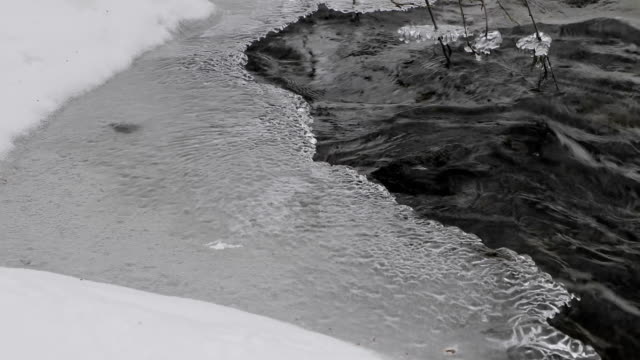 Eis-im-Fluss-während-des-Tages