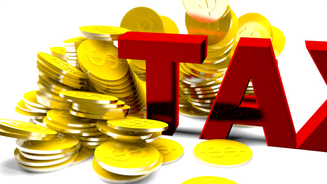 Red-Tax-text-crash-golden-coins