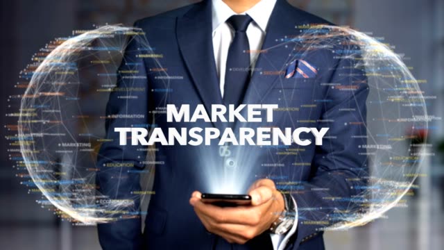 Geschäftsmann-Hologramm-Concept-Economics-Markttransparenz