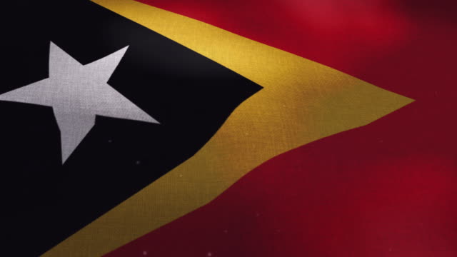 Ost-Timor-Nationalflagge---winken