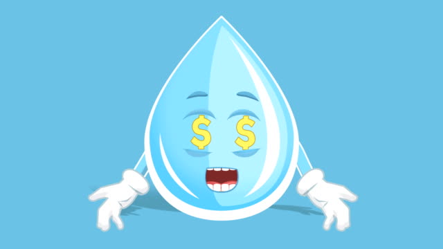Cartoon-Fresh-Drinking-Water-Drop-Dollar-Money-Eyes-with-Face-Animation-Alpha-Matte