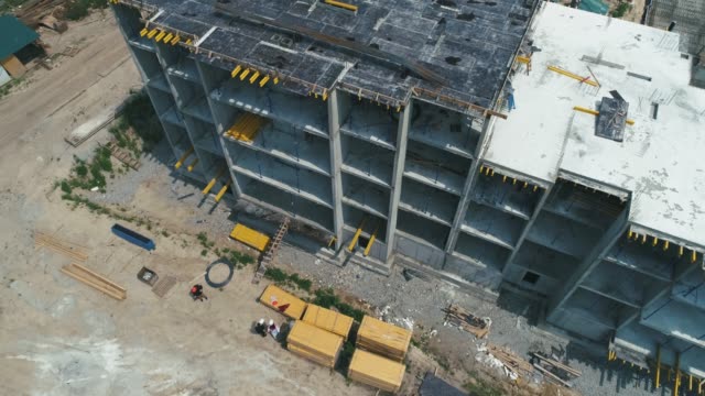 Aerial-Shot-of-the-Building-in-the-Process-of-Construction.