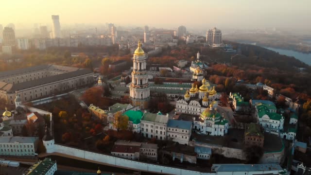 Aerial-view-Kiev-Pechersky-Monastery-in-Ukraine