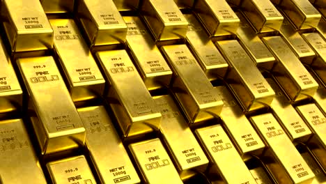 4k-Gold-bullion.-Gold-bars-treasury-wealth-Ingot-luxury-finance-goods-trading.-3D-animation-of-stacked-gold-bars.-Looped-3d-Animation