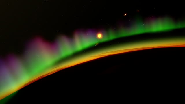Timelapse-animation-of-a-rocky-exoplanet-with-Earth-like-features-and-prominent-Northern-Lights