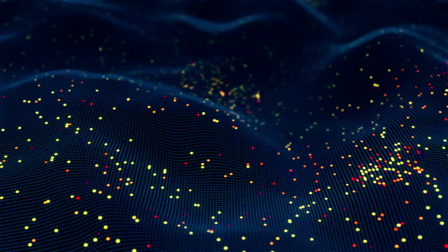 Abstrakt-futuristisch-leuchtende-virtuelle-neuronale-Netzwerk-nahtlose-3D-Animation
