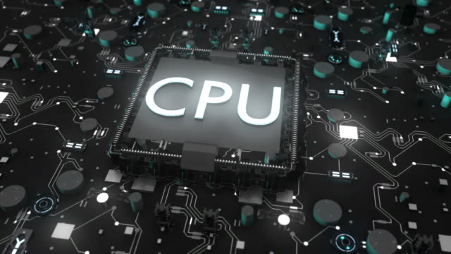 CPU-Prozessoren,-die-auf-der-Hauptplatine-arbeiten