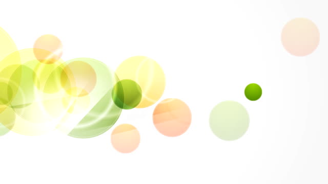 Abstract-green-and-orange-circles-video-animation