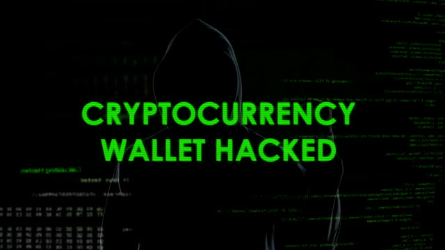 Cryptocurrency-wallet-hacked,-finance-criminal-stealing-money-from-account