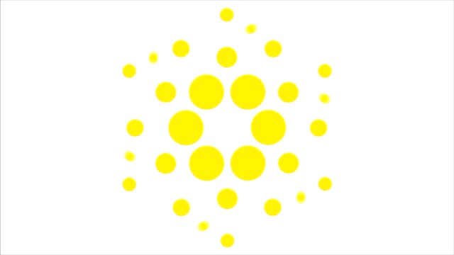 Cardano-symbol-ADA-blockchain-cryptocurrency-animation.-Digital-currency-Cardano,-a-logo-with-an-abstract-dots