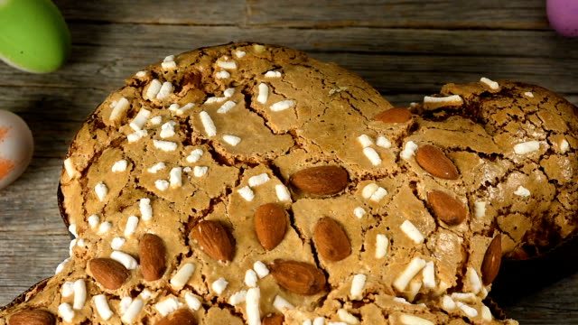Panning-of-Colomba-di-Pasqua,-Easter-dove---Italian-traditional-Easter-cake