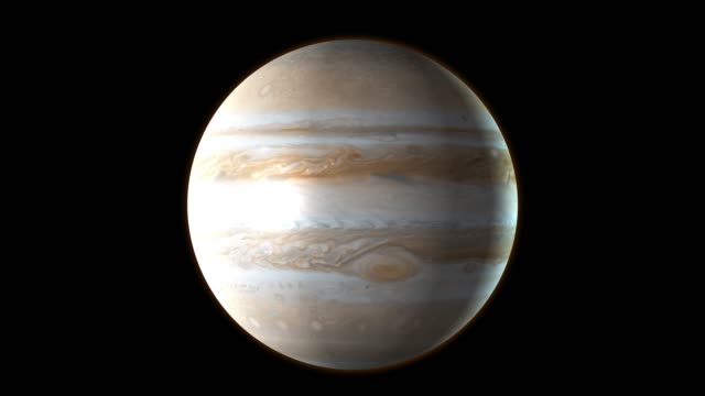 Planeta-Júpiter-girando-en-su-órbita-en-el-espacio.-Render-3D