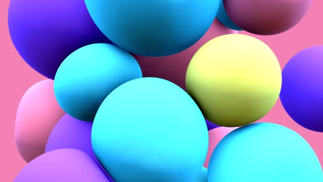 Colorful-balloon-floating-in-motion