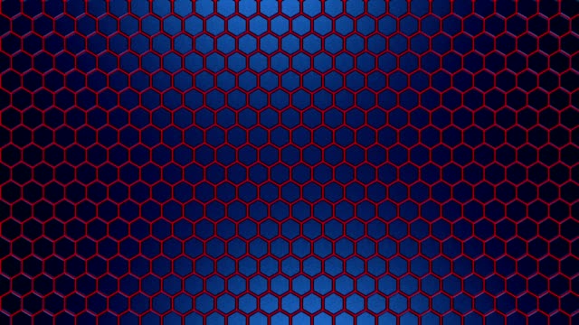 Hexagon-texture-mesh-shimmers-in-red.-Uhd-4k-background,-backdrop-texture
