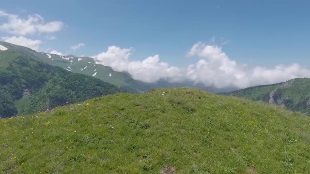 Footage-from-the-drone.-Flying-over-a-steep-mountain-cliff.