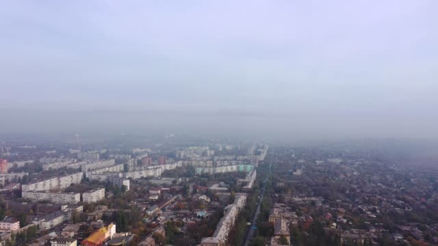 Smog-über-der-Stadt-Luftaufnahme.-Mariupol