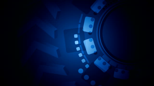 Dark-blue-tech-gear-video-animation-background