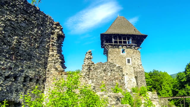Nevytske-Castle,-semi-ruined-castle-near-Uzhhorod,-Ukraine