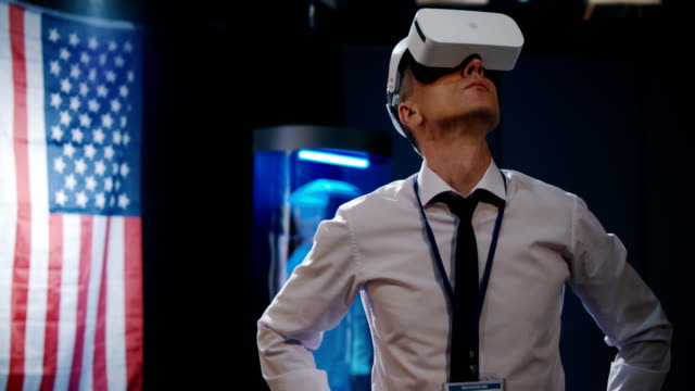 Man-using-VR-headset