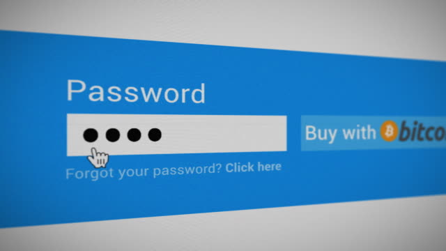 Kaufen-Bitcoin-Taste-eingabe-Passwort-Mausklick,-Animation