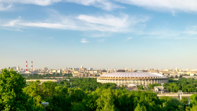 Moscow-Russia-time-lapse-4K,-city-skyline-timelapse-view-from-Sparrow-Hill