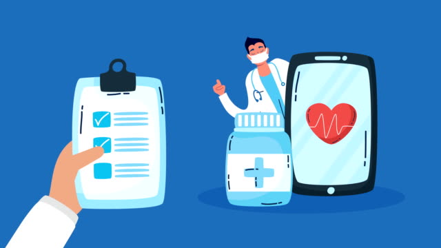 Smartphone-mit-Online-Arzt-Technologie