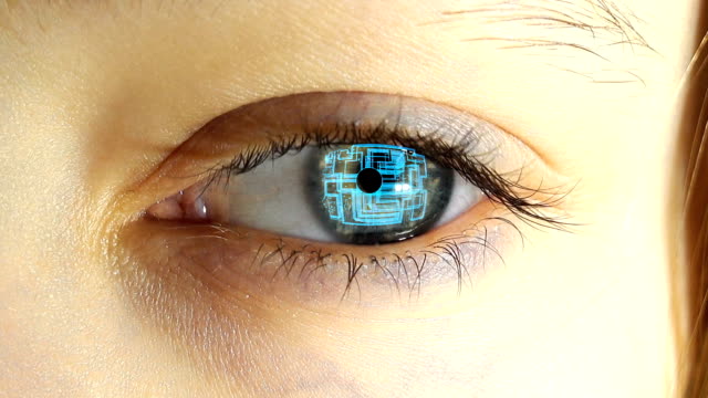 the-human-eye-with-the-electronic-circuits-and-symbols-projecting-in-it,-the-concept-of-future-technologies