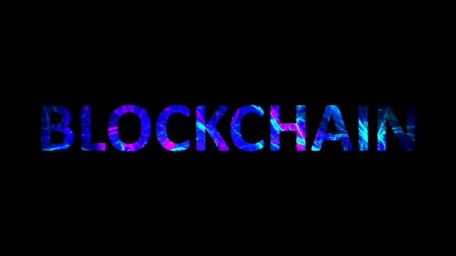 Blockchain-Text.-Abstrakte-digitale-Hintergrund.-3D-Rendering-bunte-Kulisse