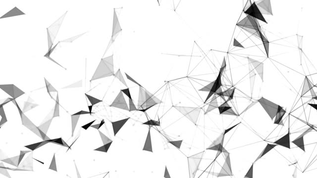 Datos-digitales-negro-y-líneas-de-triángulo-de-conexión-de-red-para-el-concepto-de-tecnología-sobre-fondo-blanco,-Ilustración-abstracta