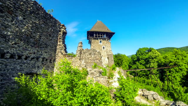 Nevytske-Castle,-semi-ruined-castle-near-Uzhhorod,-Ukraine