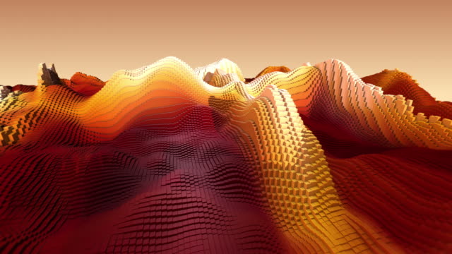 Abstrakte-3D-Stadt-Hintergrund-Animation-mit-beweglichen-Cubes