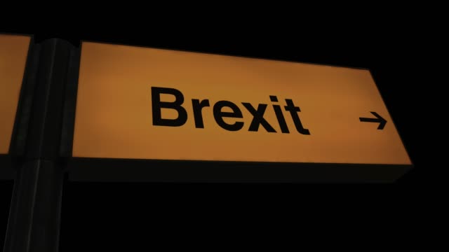Flashing-Broken-Airport-Brexit-Sign