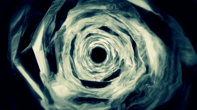 Wormhole-obwohl-die-Zeit-und-den-Raum,-Glänzendes-Hightech-Look.-Vertreibung-Geometrie